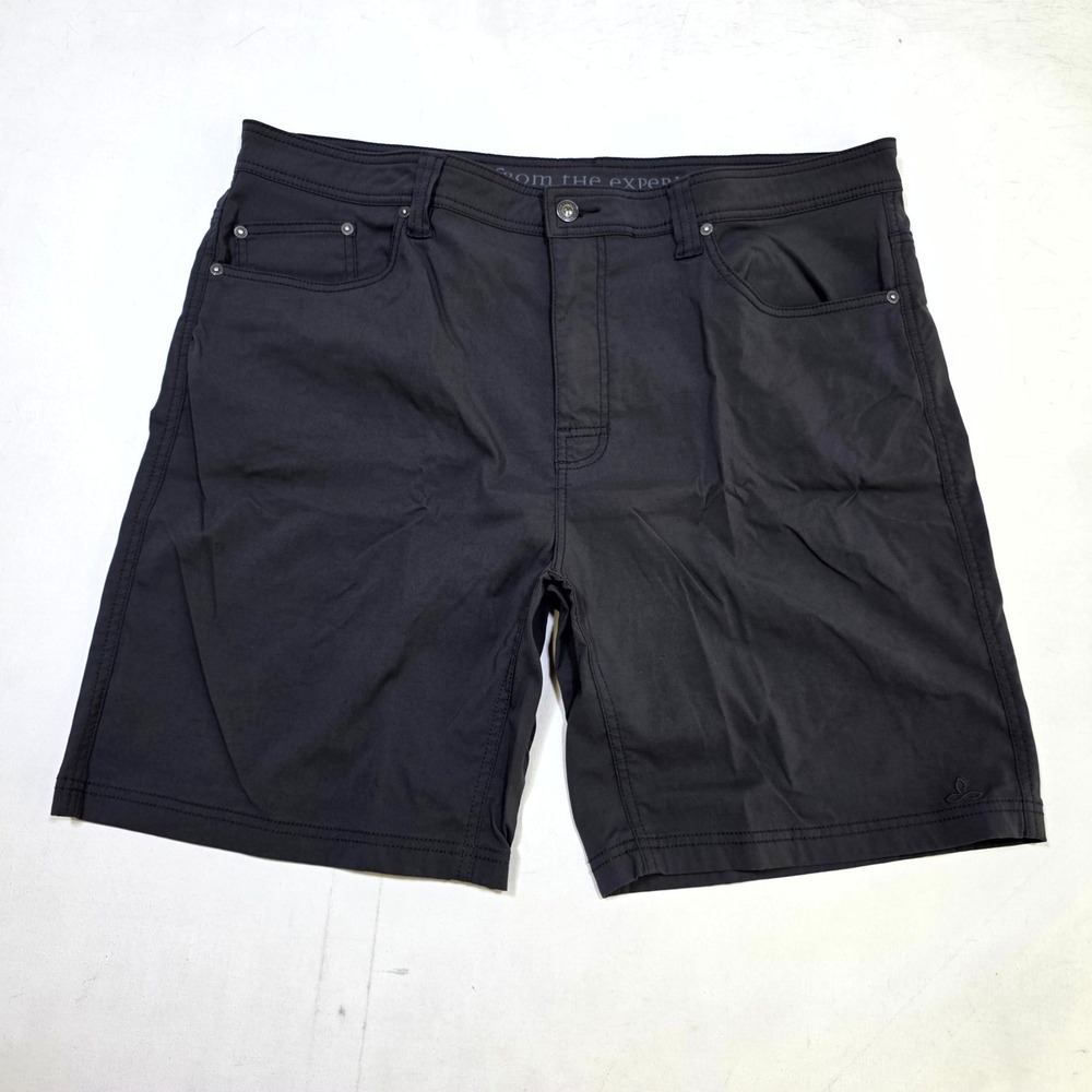 prAna Zion Shorts Mens 40 Gray Charcoal Hiking Outdoor Performance 9 In Inseam